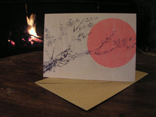 Load image into Gallery viewer, Christmas Cards (6 pack) - Zen Japanese Art - Wabisabi Festive season - Red Ink Paintings - Chinese Art - Festive Cards - Red Ink Drawing