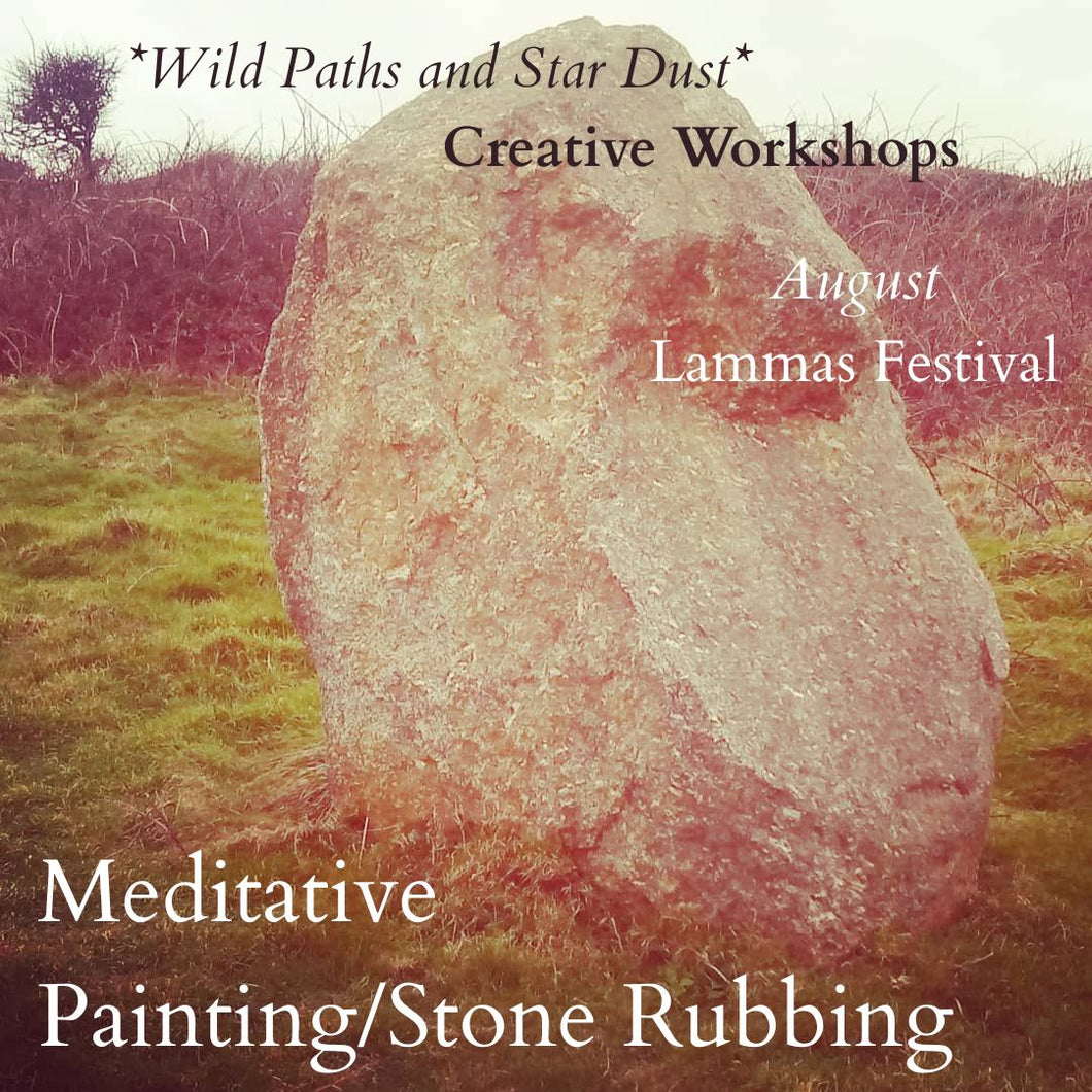 MEDITATIVE PAINTING FROM STONE RUBBING @Merry Maiden Stone Circle