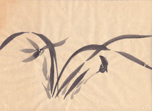 Load image into Gallery viewer, Japanese Spring Orchid Sumie Brush Painting - Greeting Card
