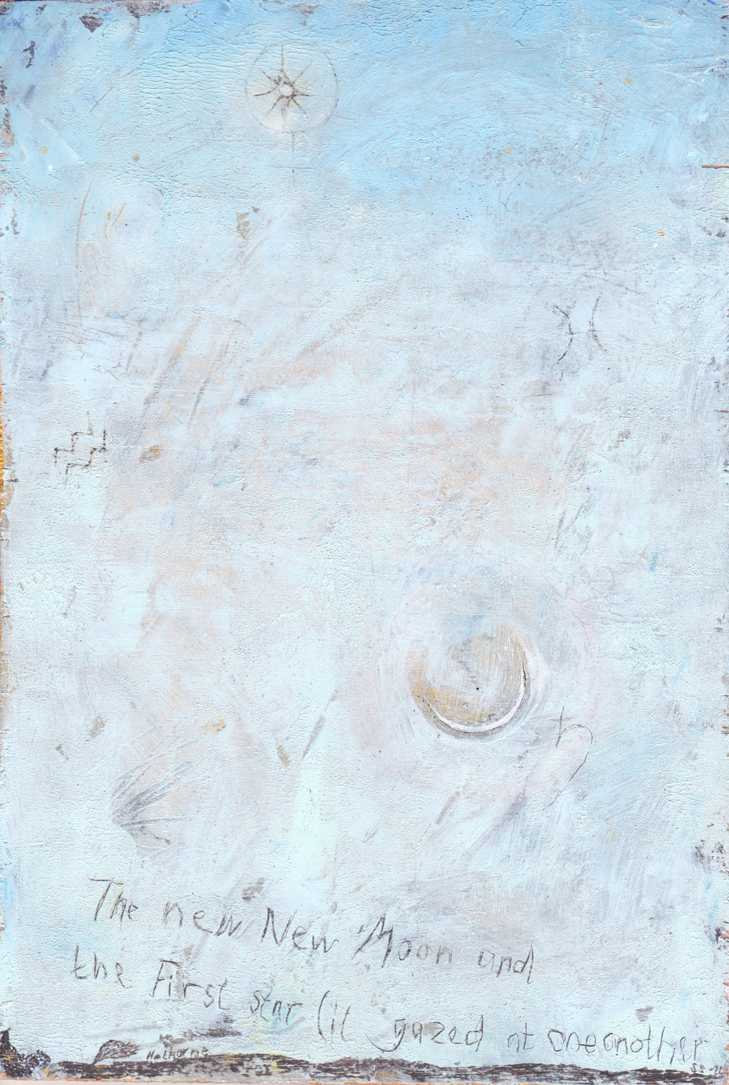 New Moon and the Evening Venus Star - Fine Art Print