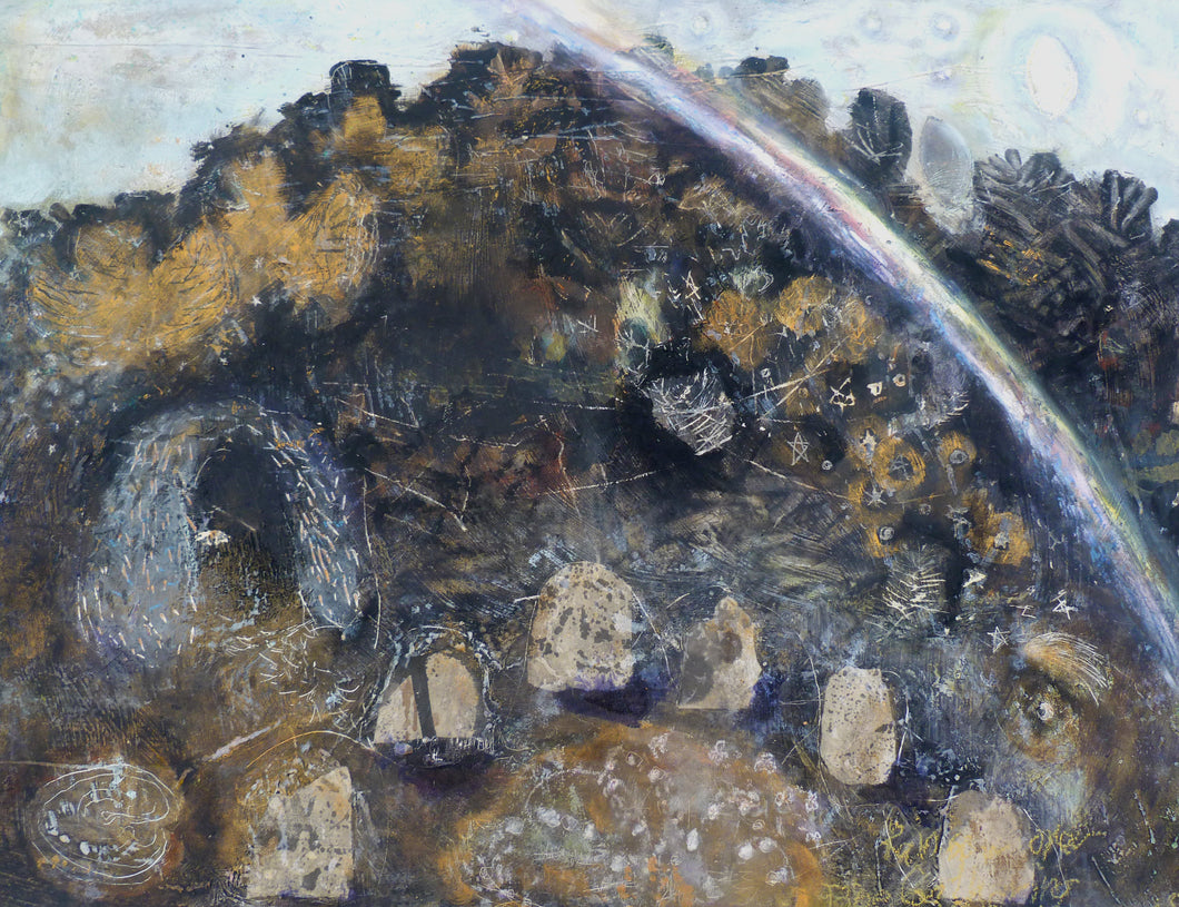 Rainbow over Pine Gathering Greeting Card